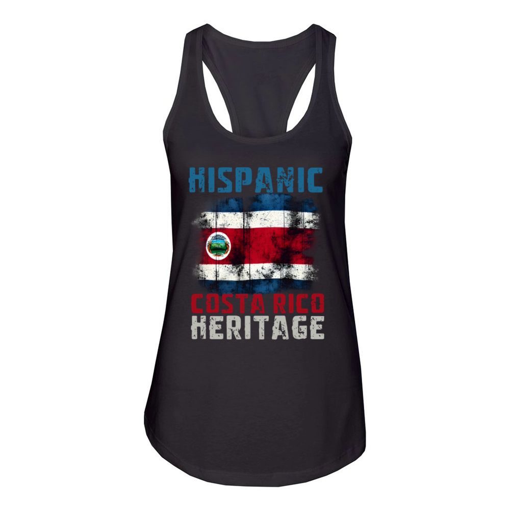 Costa Rican Heritage Hispanic Heritage Month Women's Racerback Tank
