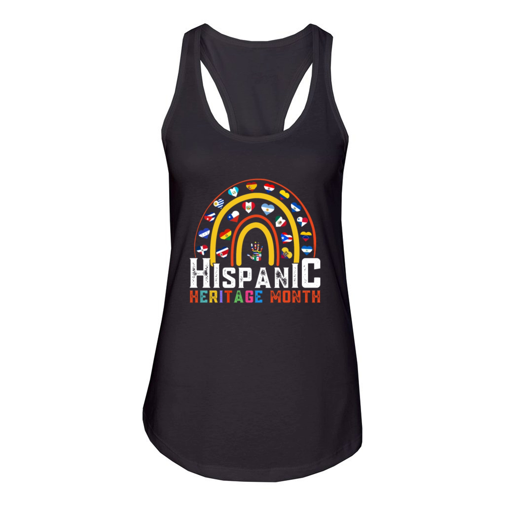 Hispanic heritage month celebration Women's Racerback Tank