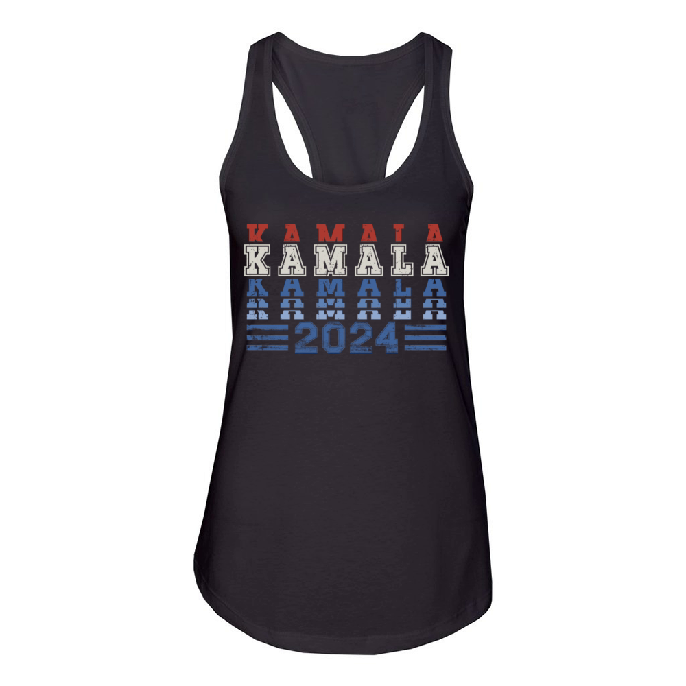 Kamala Harris 2024 Presidential Election Retro Women's Racerback Tank