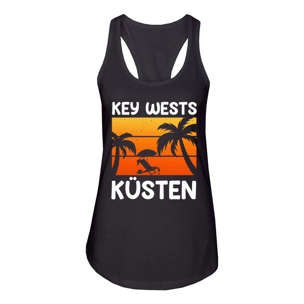 KEY-WEST COAST Vintage Sunshine-State Florida Women's Racerback Tank