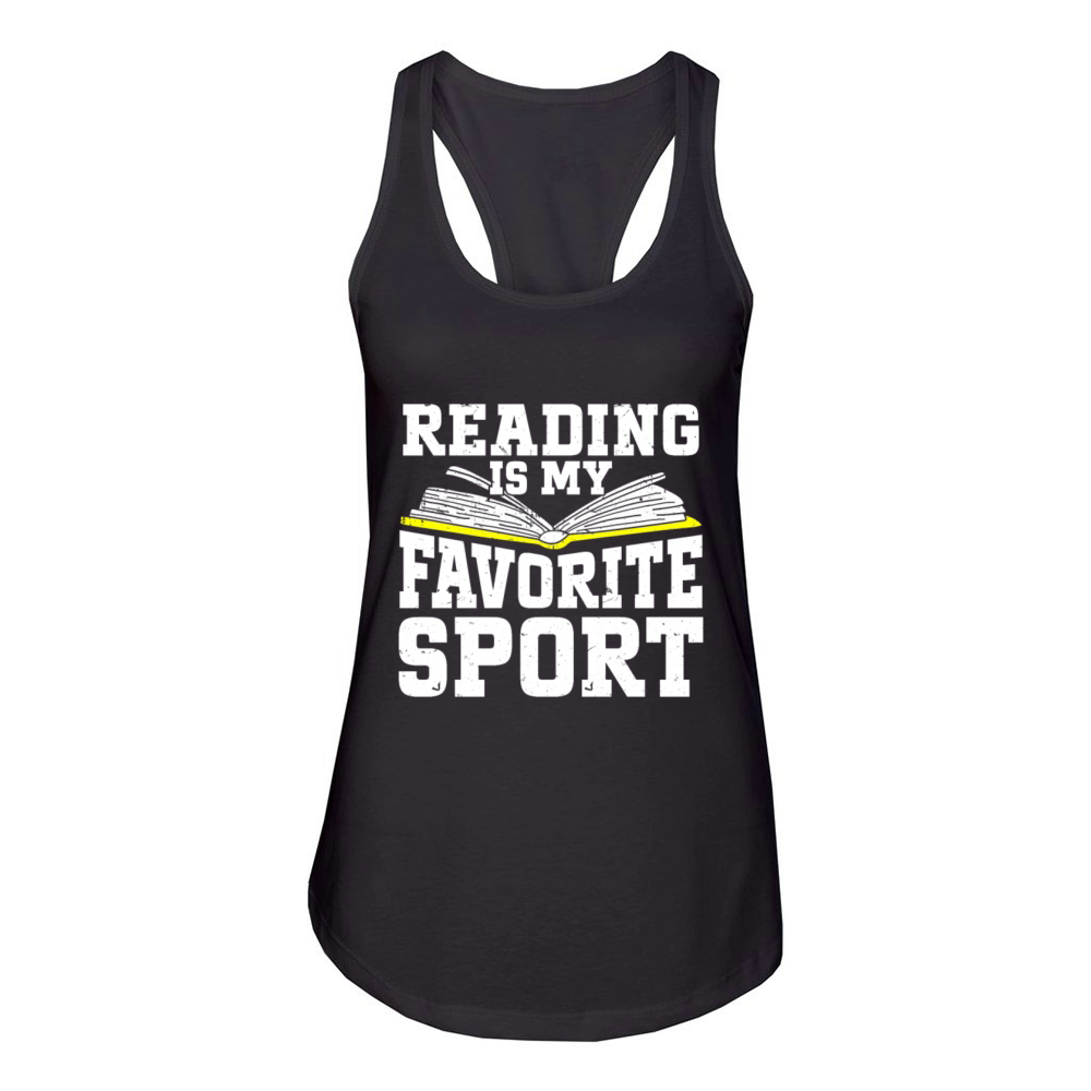 Reading Is My Favorite Sport Bookworm Women's Racerback Tank