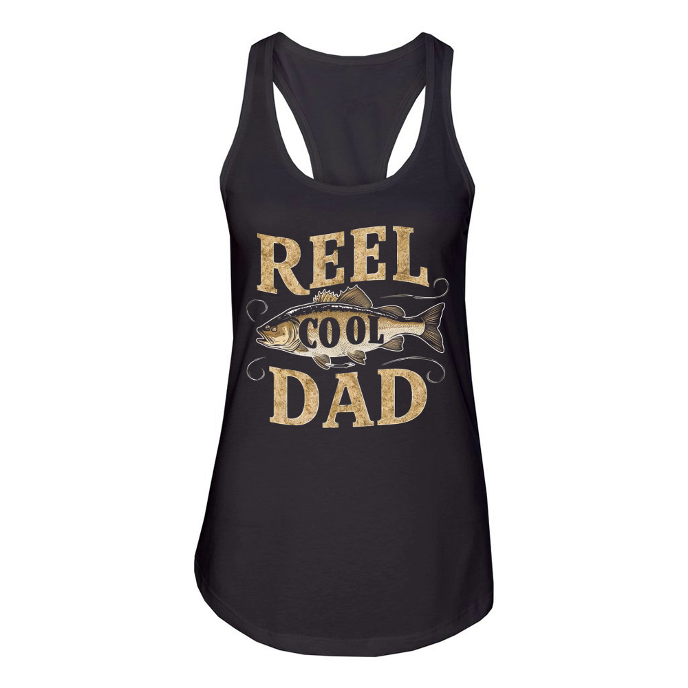 Reel cool dad (1) Women's Racerback Tank