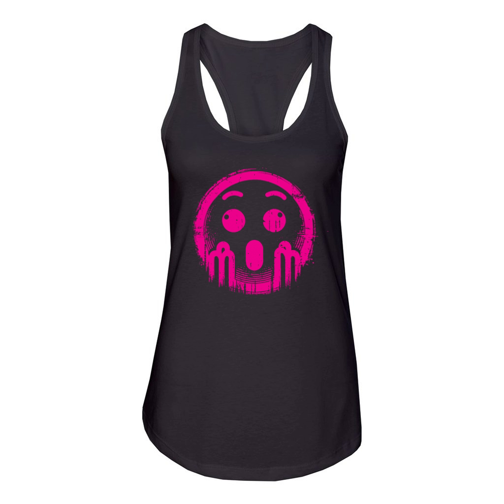 Suprising Pink Face Women's Racerback Tank