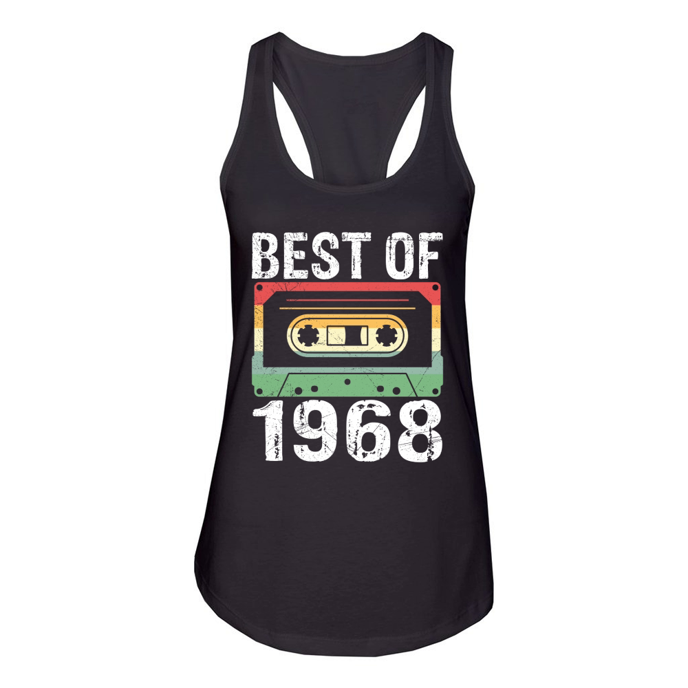Vintage Best of 1968 Birthday Women's Racerback Tank