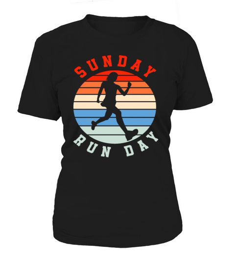 Sunday Run Day Runner Silhouette Vintage Women's T-Shirt