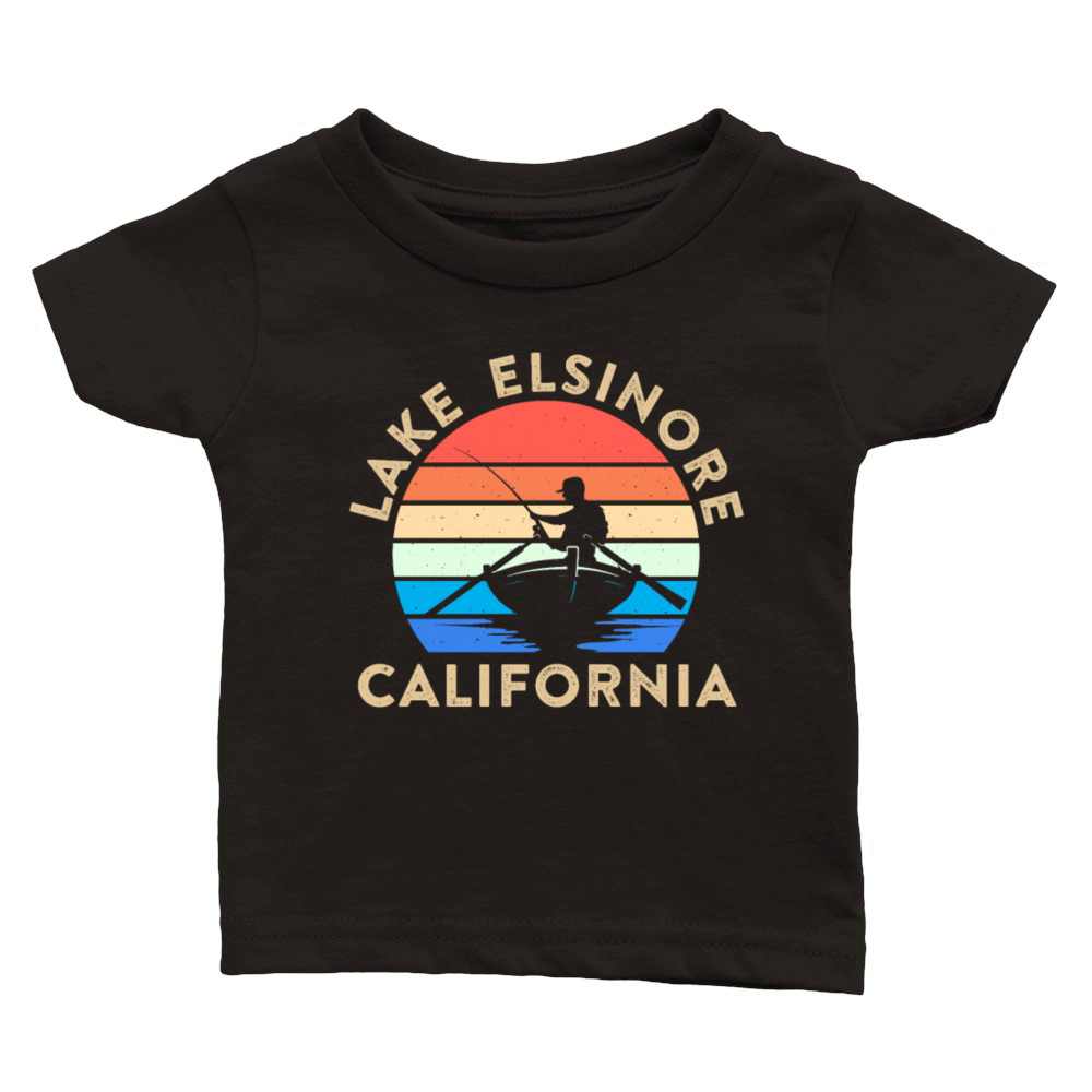 LAKE ELSINORE CALIFORNIA USA Golden State Lakes Classic Baby Crewneck T-shirt