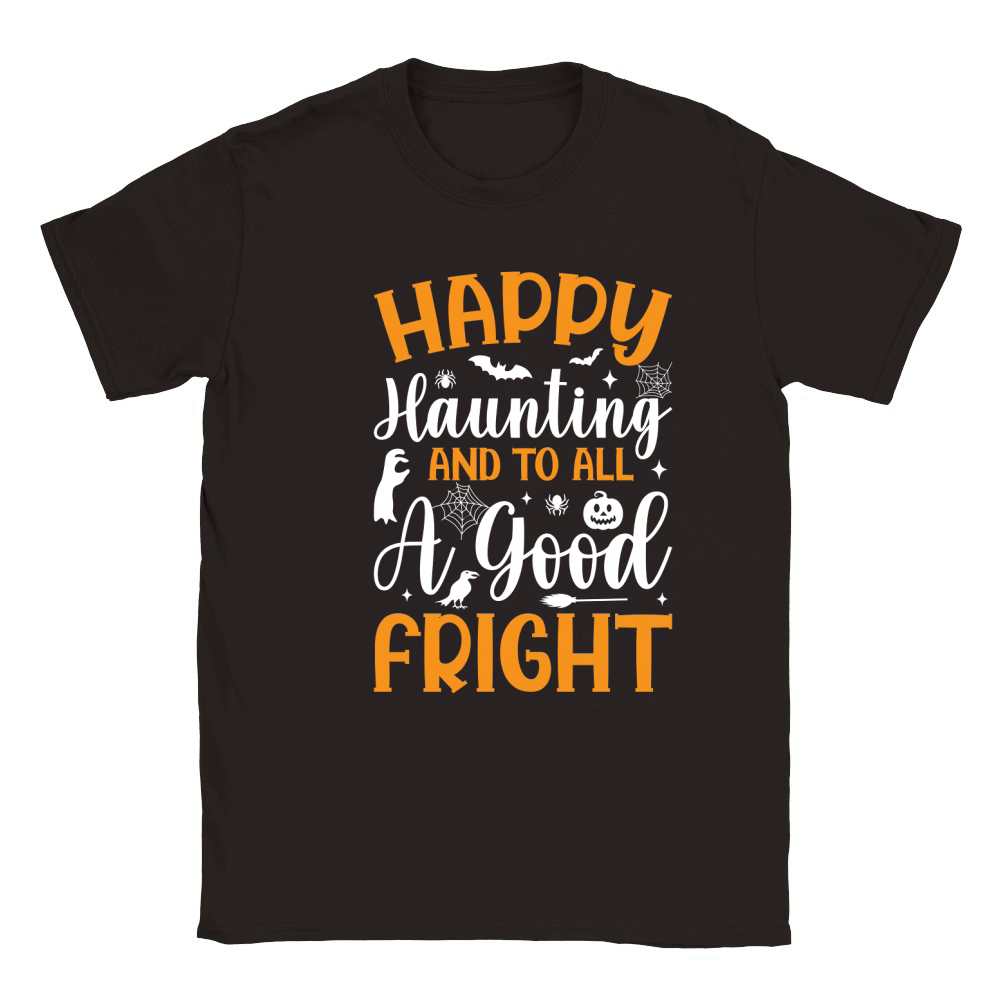 Happy Haunting And To All A Good Fright Classic Kids Crewneck T-shirt