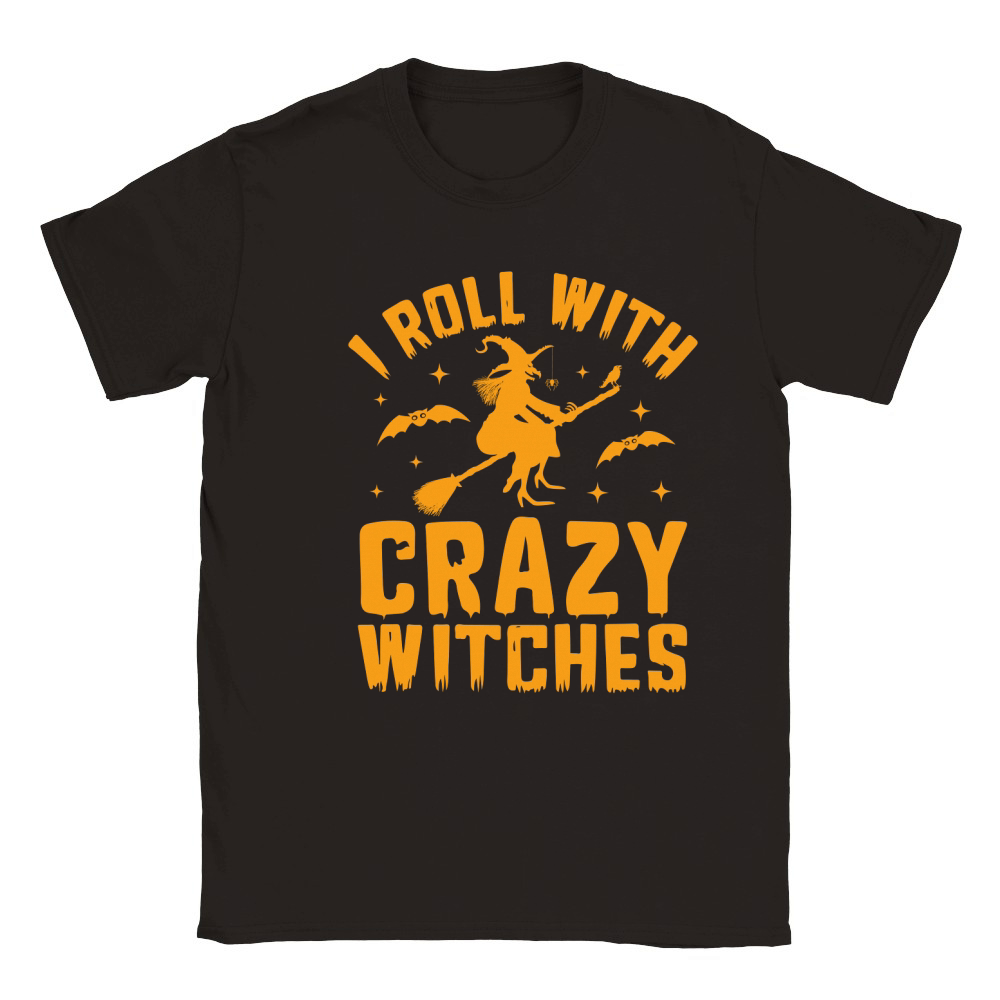 i roll with Crazy witches Classic Kids Crewneck T-shirt
