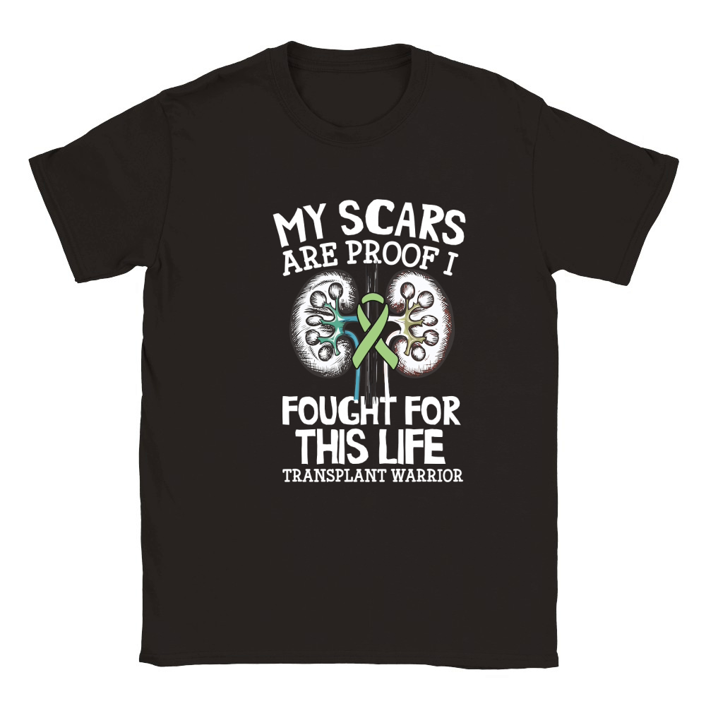 My Scars Are Proof I Fought For This Life Transplant Warrior Classic Kids Crewneck T-shirt