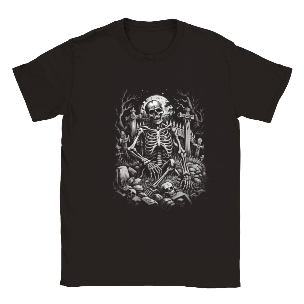 Skeleton sad Classic Kids Crewneck T-shirt