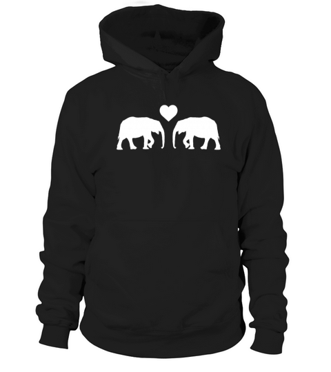 Elephants In Love Vintage Style Fun Lovely Animal Hoodie Unisex