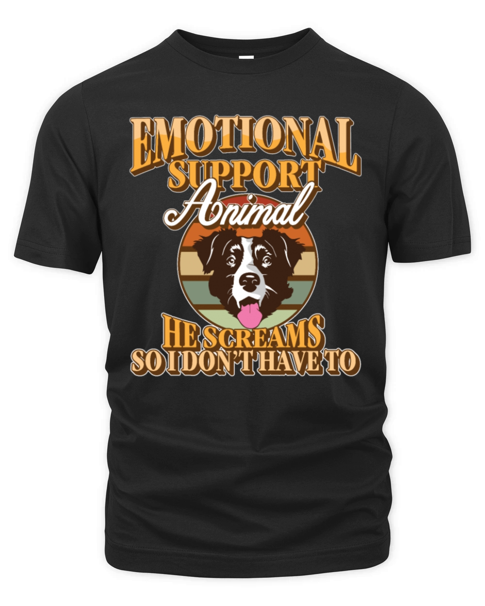 Emotional Support Animal He Screams Bernese Organic Unisex T-shirt