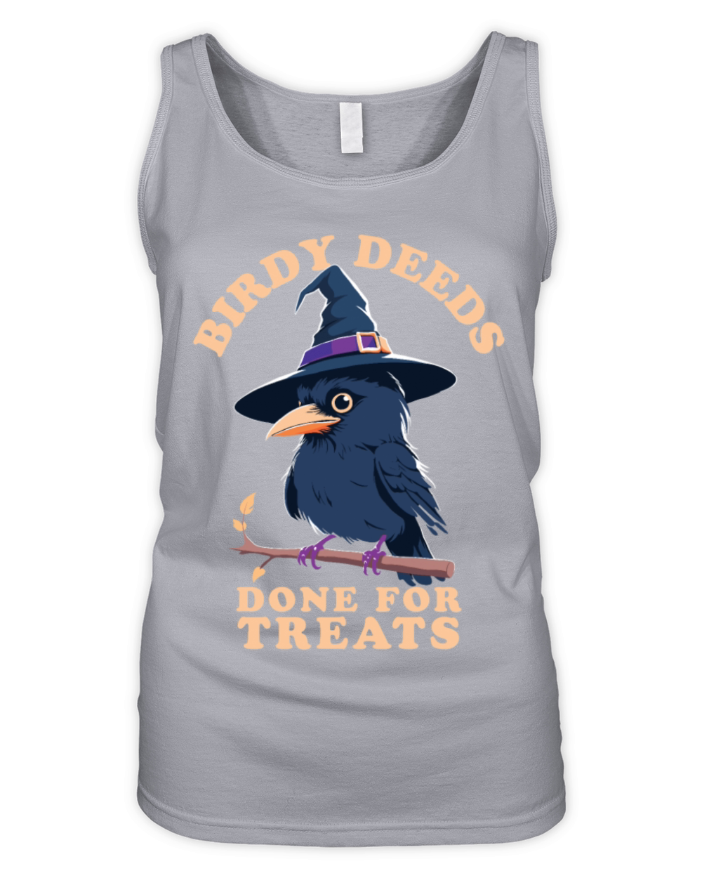 Birdy Deeds Done For Treats - Funny Halloween Witc Organic Women's Tank Top