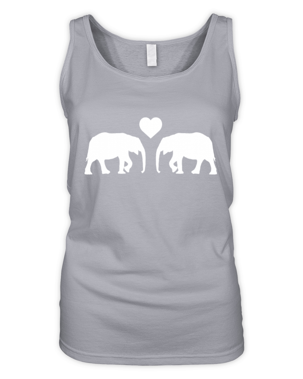 Elephants In Love Vintage Style Fun Lovely Animal Organic Women's Tank Top