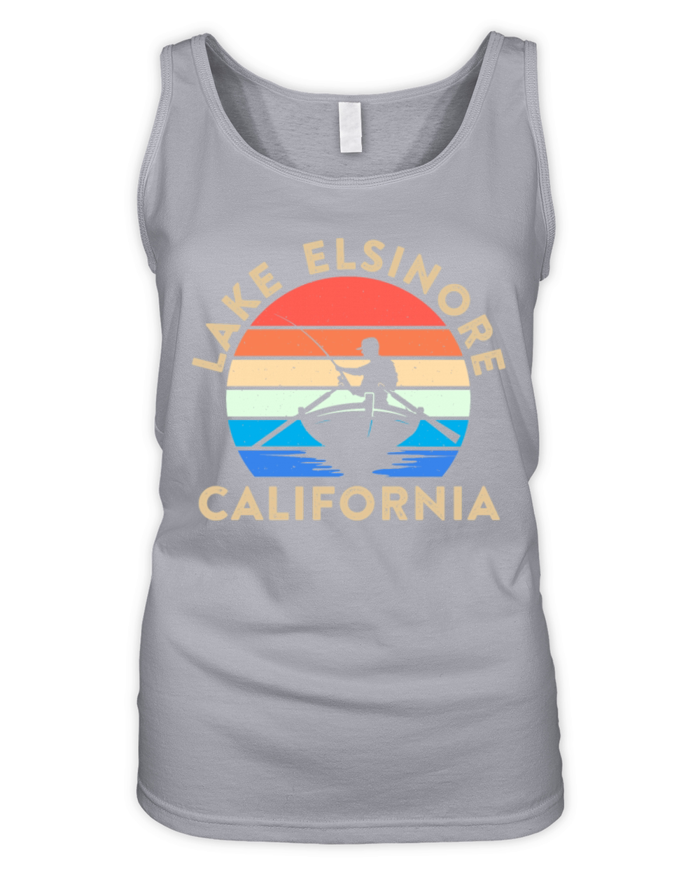 LAKE ELSINORE CALIFORNIA USA Golden State Lakes Organic Women's Tank Top