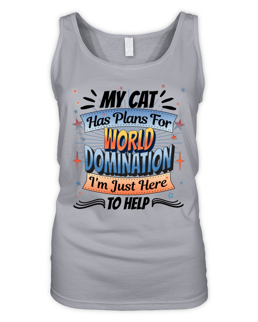 My Cat Has Plans for World Domination Organic Women's Tank Top