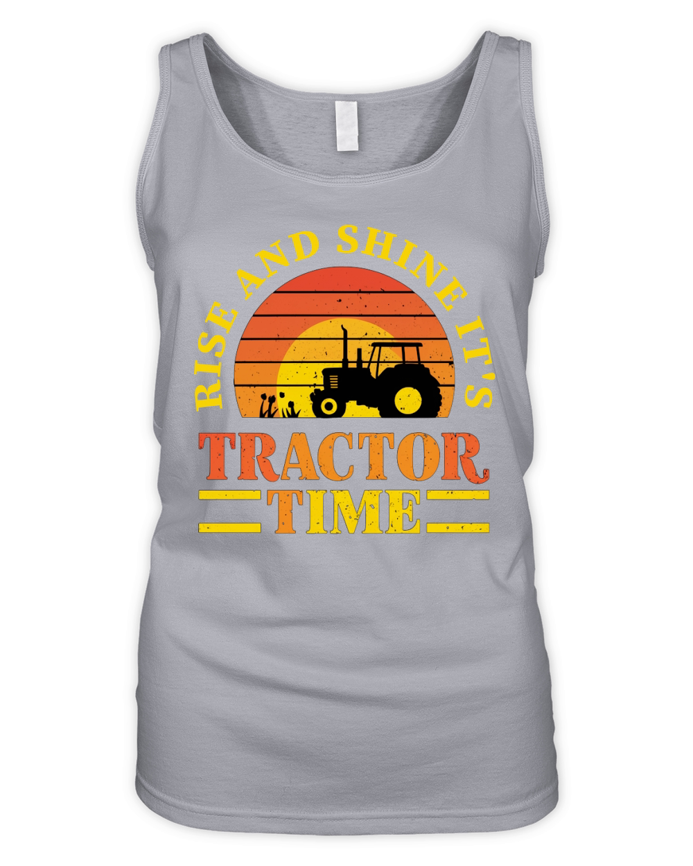 Rise and Shine Its Tractor Time Organic Women's Tank Top
