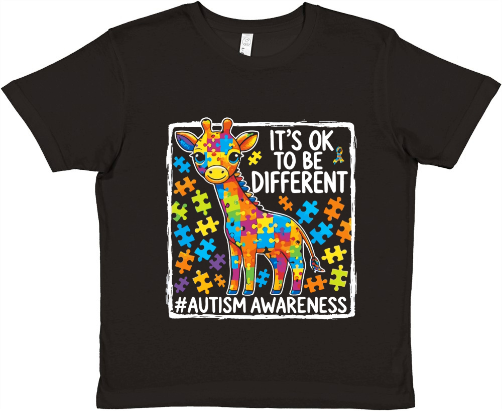Its ok to be diffrent   #AutismAwareness Premium Kids Crewneck T-shirt