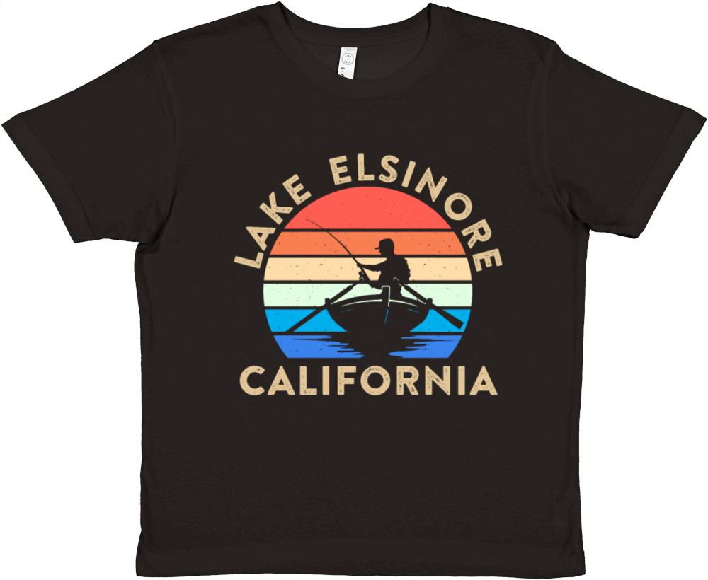 LAKE ELSINORE CALIFORNIA USA Golden State Lakes Premium Kids Crewneck T-shirt