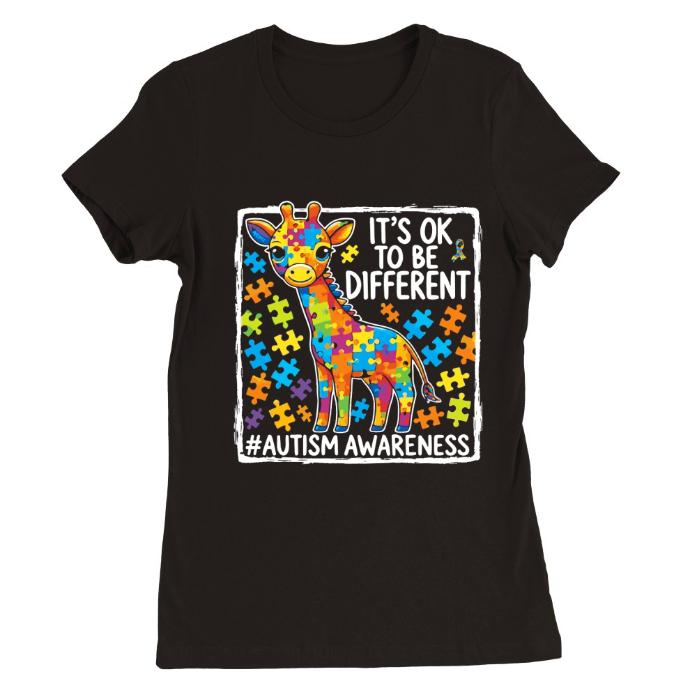 Its ok to be diffrent   #AutismAwareness Premium Womens Crewneck T-shirt
