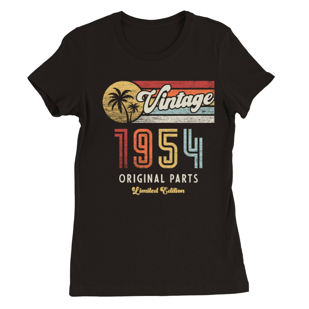 Vintage 1954 Birthday Retro Premium Womens Crewneck T-shirt