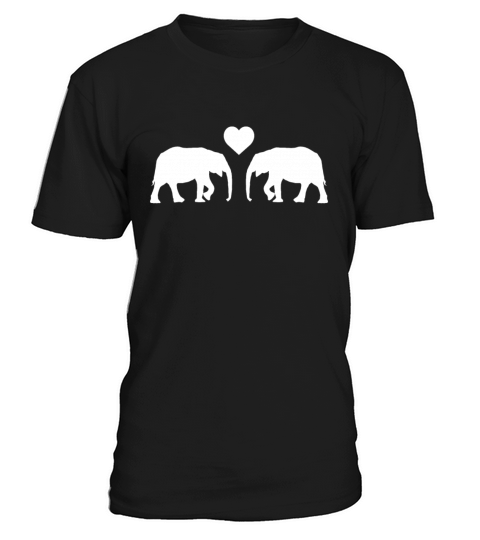 Elephants In Love Vintage Style Fun Lovely Animal T-Shirt Unisex