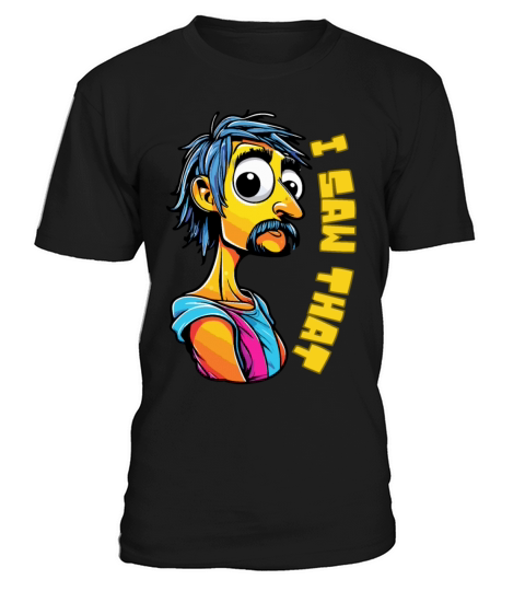 Retro Comic Character with "I Saw That" Expression T-Shirt Unisex
