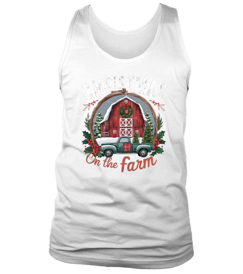 Christmas On The Farm Tank Top Unisex