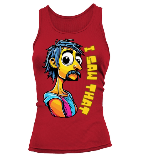 Retro Comic Character with "I Saw That" Expression Tank top Woman