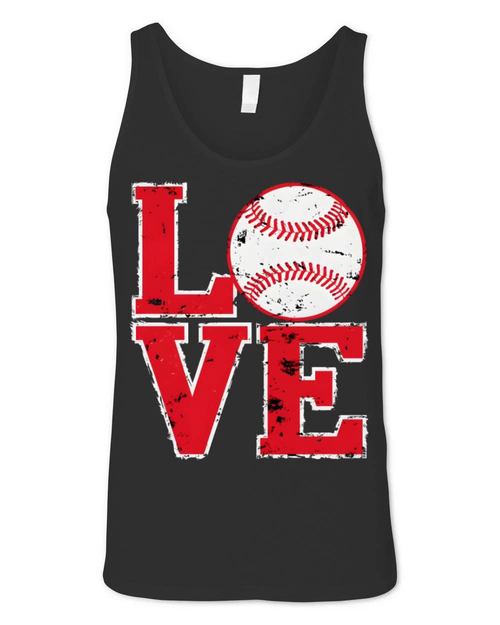 LOVE Baseball Vintage Grunge Typography Unisex Jersey Tank