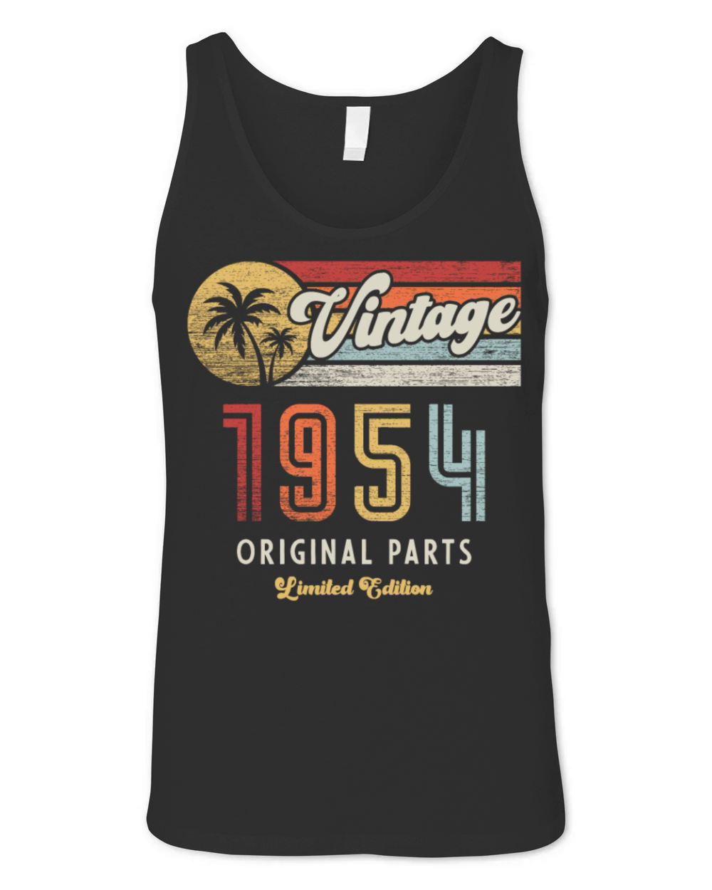 Vintage 1954 Birthday Retro Unisex Jersey Tank