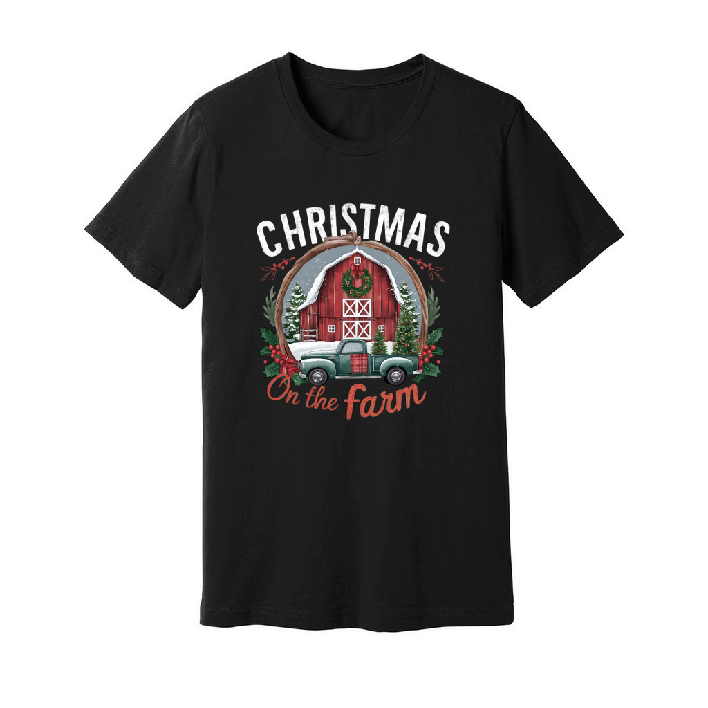 Christmas On The Farm Unisex Jersey Tee