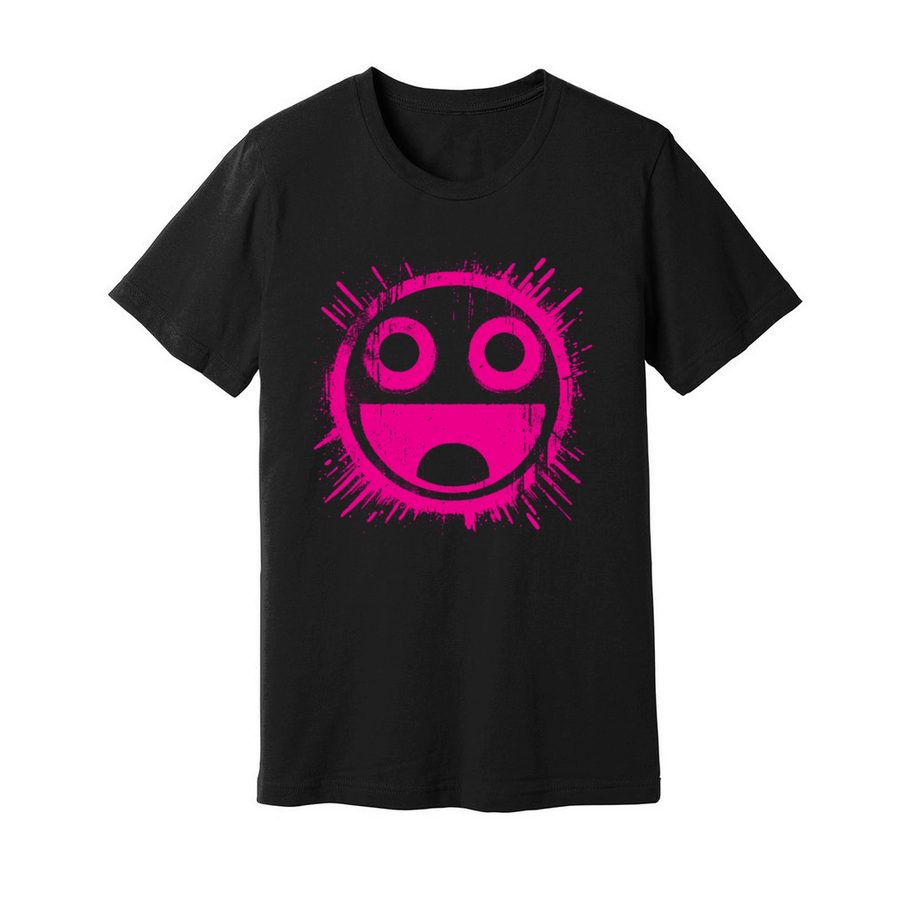 Pink Joyful Face Unisex Jersey Tee