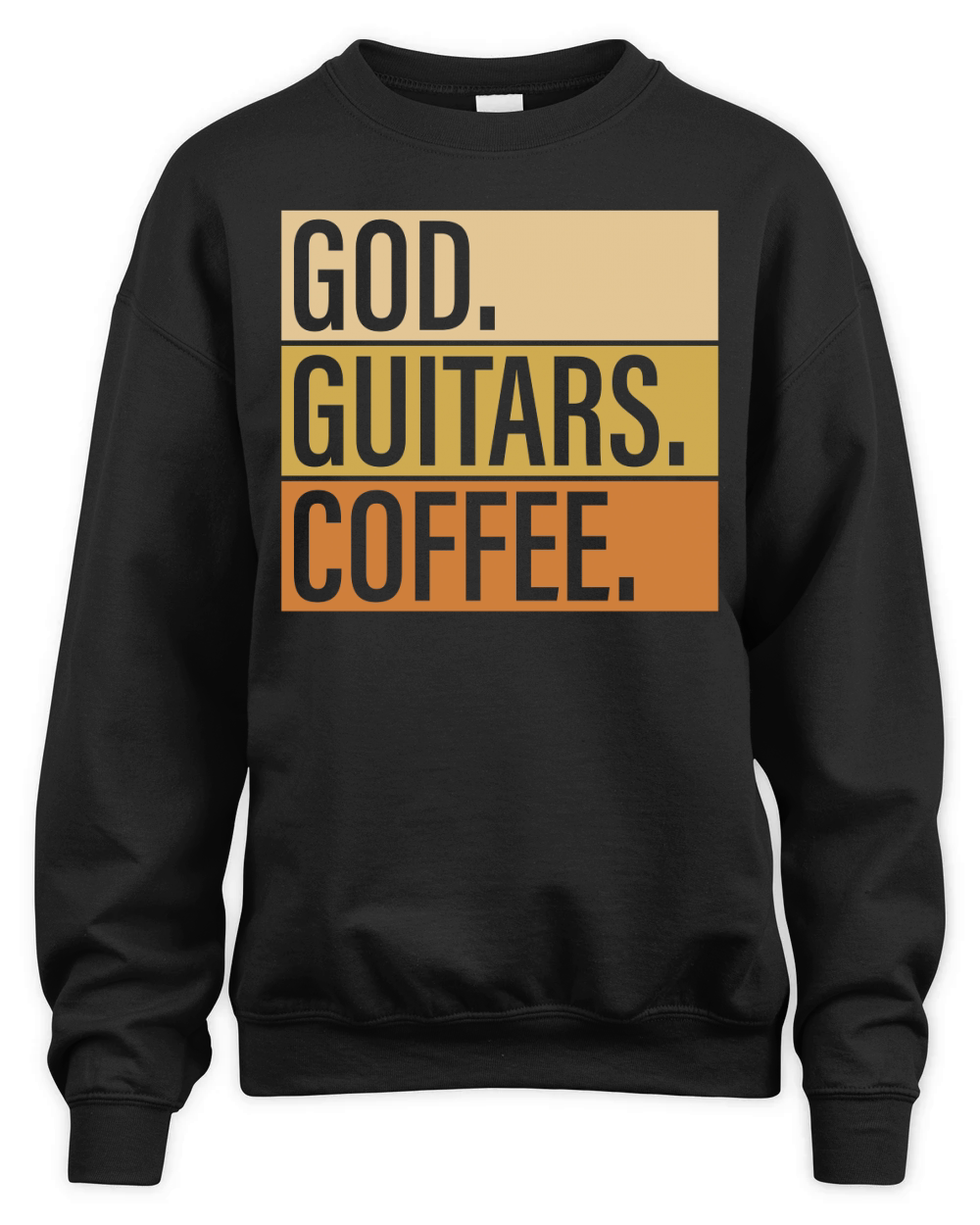God Guitars Coffee Unisex Premium Crewneck Sweatshirt
