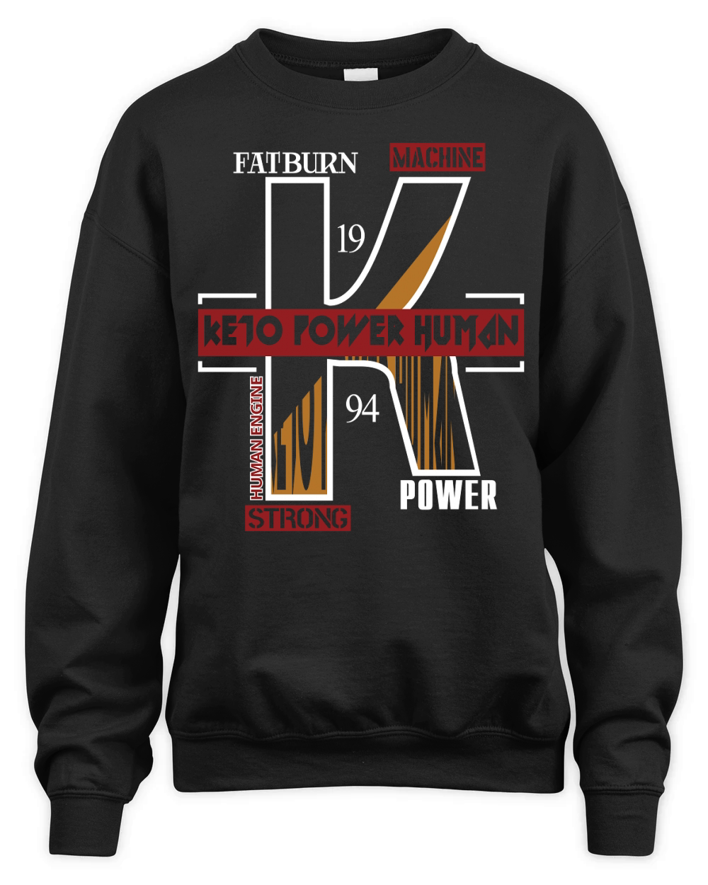 Keto power Human Unisex Premium Crewneck Sweatshirt