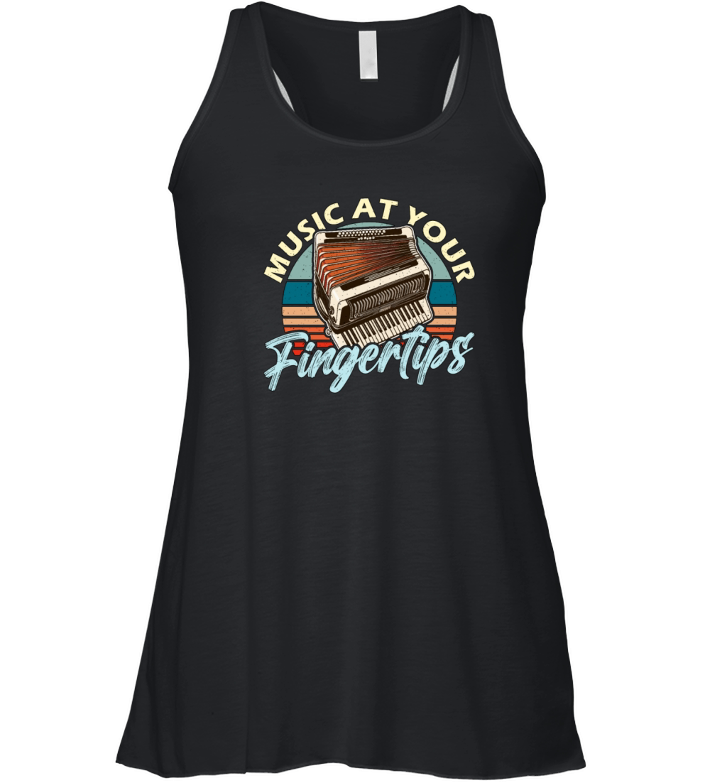 Accordion Music At Your Fingertips Wind Instrument Women's Flowy Tank Top