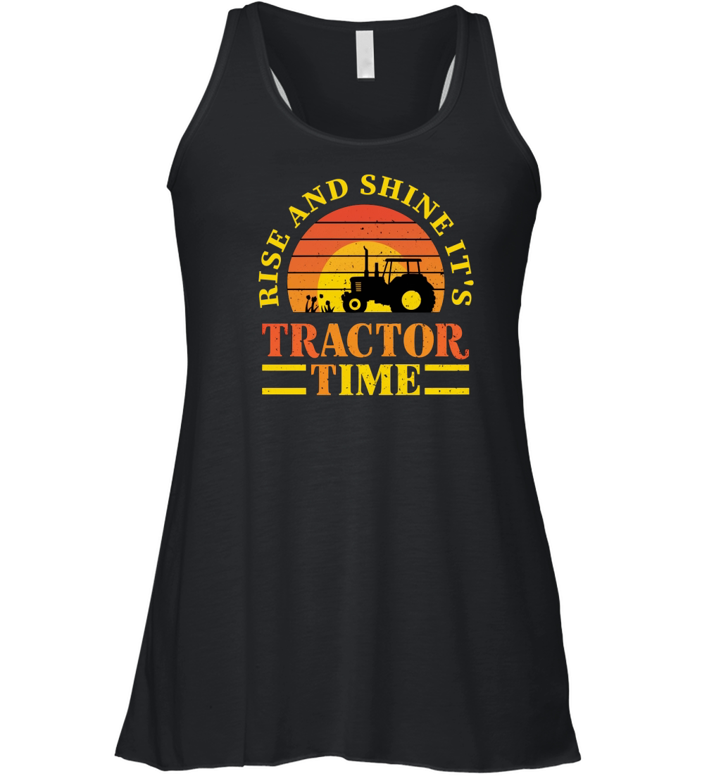 Rise and Shine Its Tractor Time Women's Flowy Tank Top
