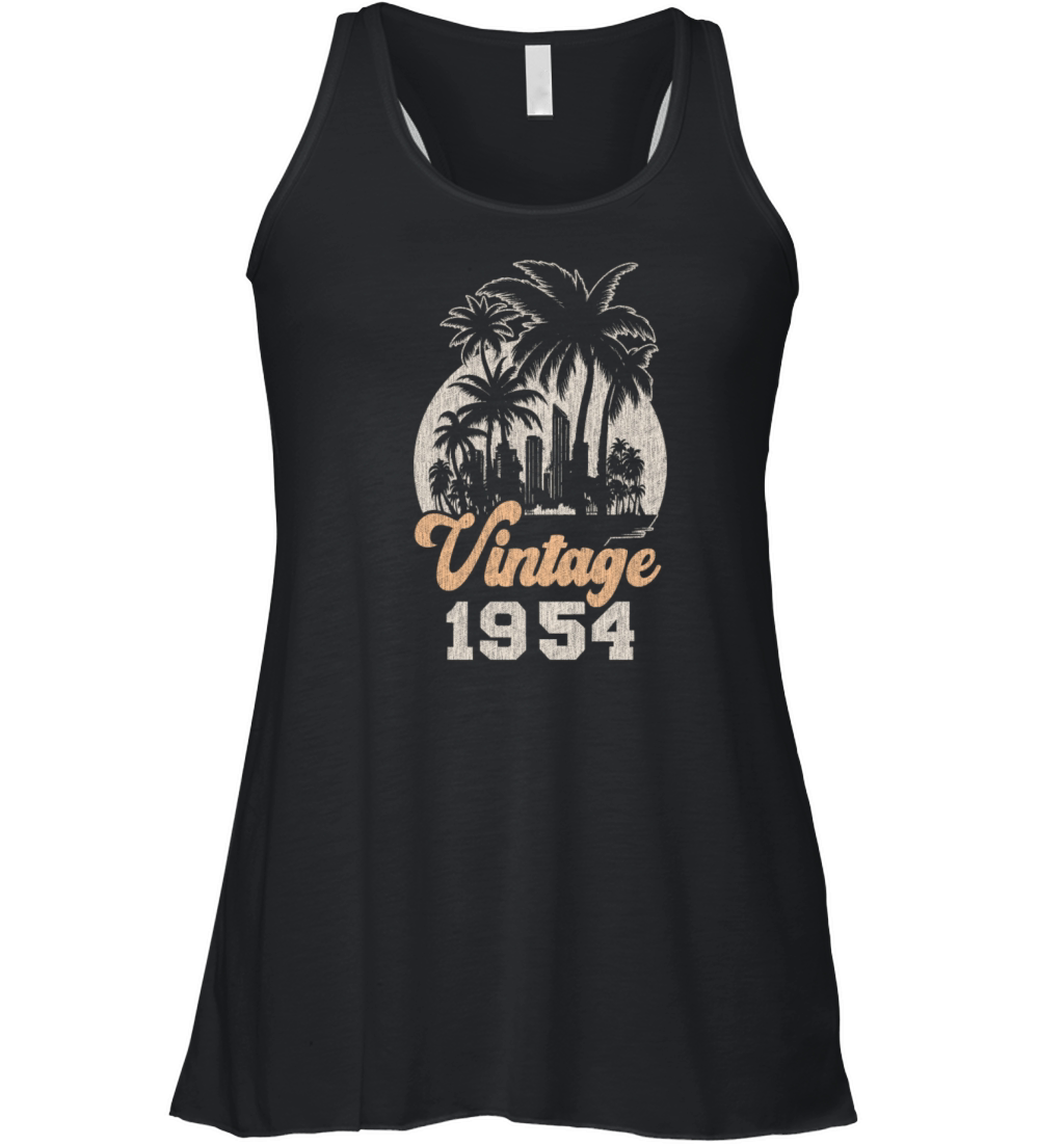 Vintage 1954 Birthday Palm Trees Women's Flowy Tank Top