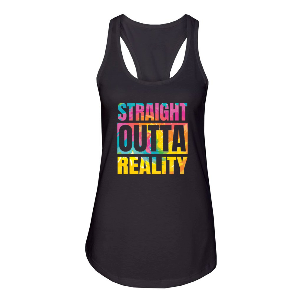 Reality Hardcore Rave House Music Raver EDM DJ Women's Racerback Tank