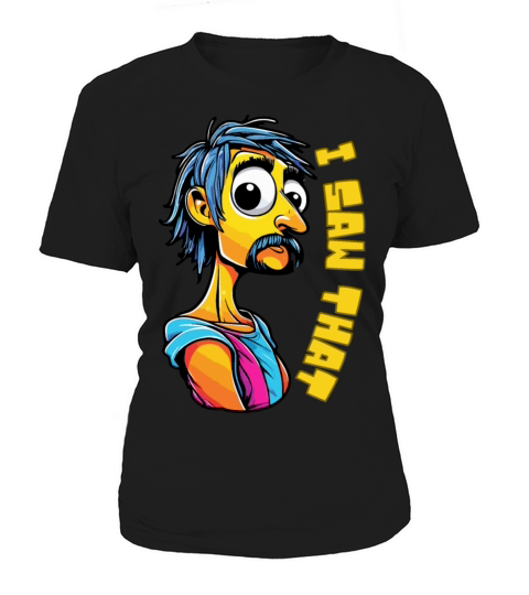 Retro Comic Character with "I Saw That" Expression Women's T-Shirt