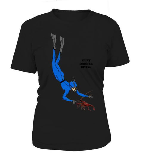 Vintage Freediving Diver Catching a Spiny Lobster Women's T-Shirt
