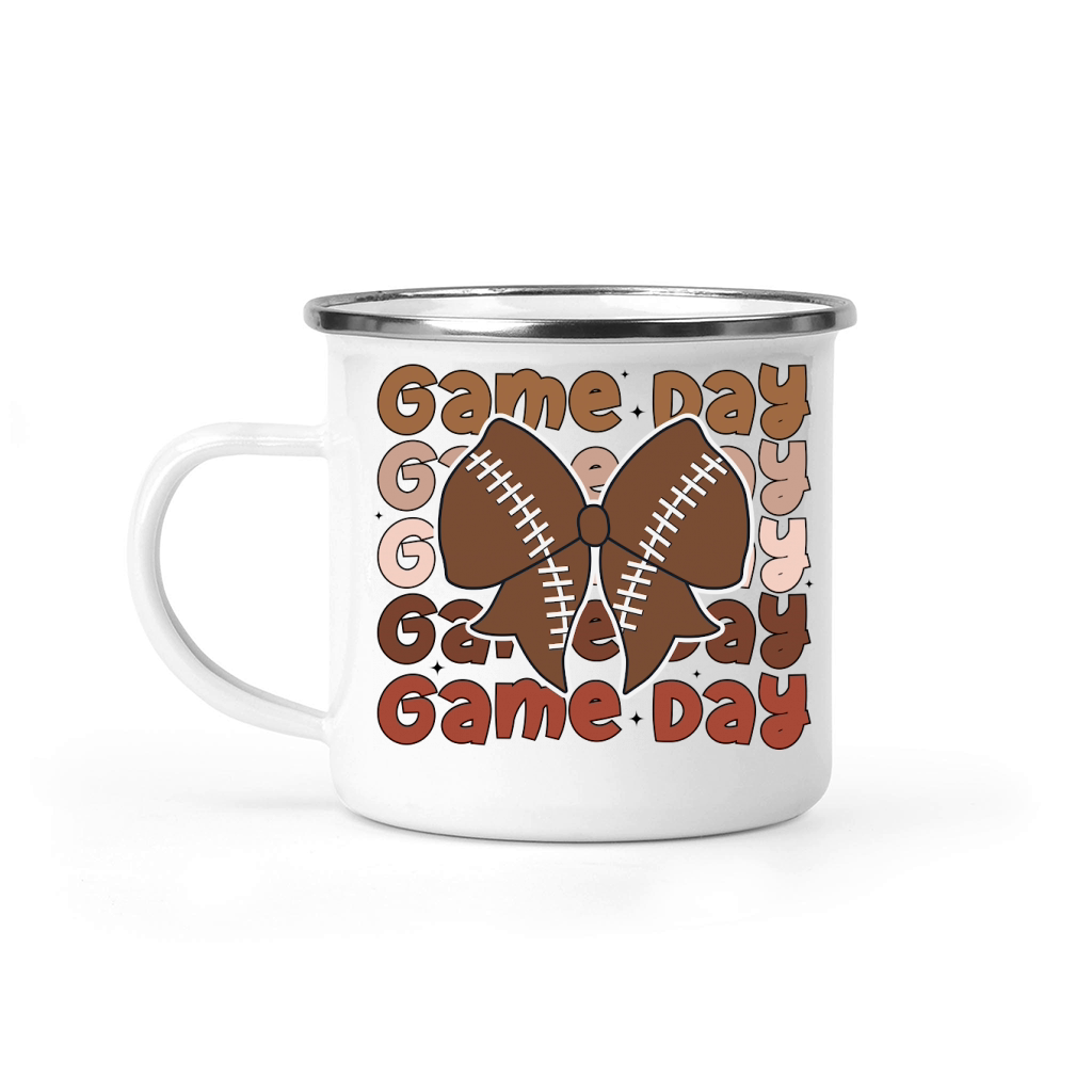 Football game day coquette retro Camping Mug