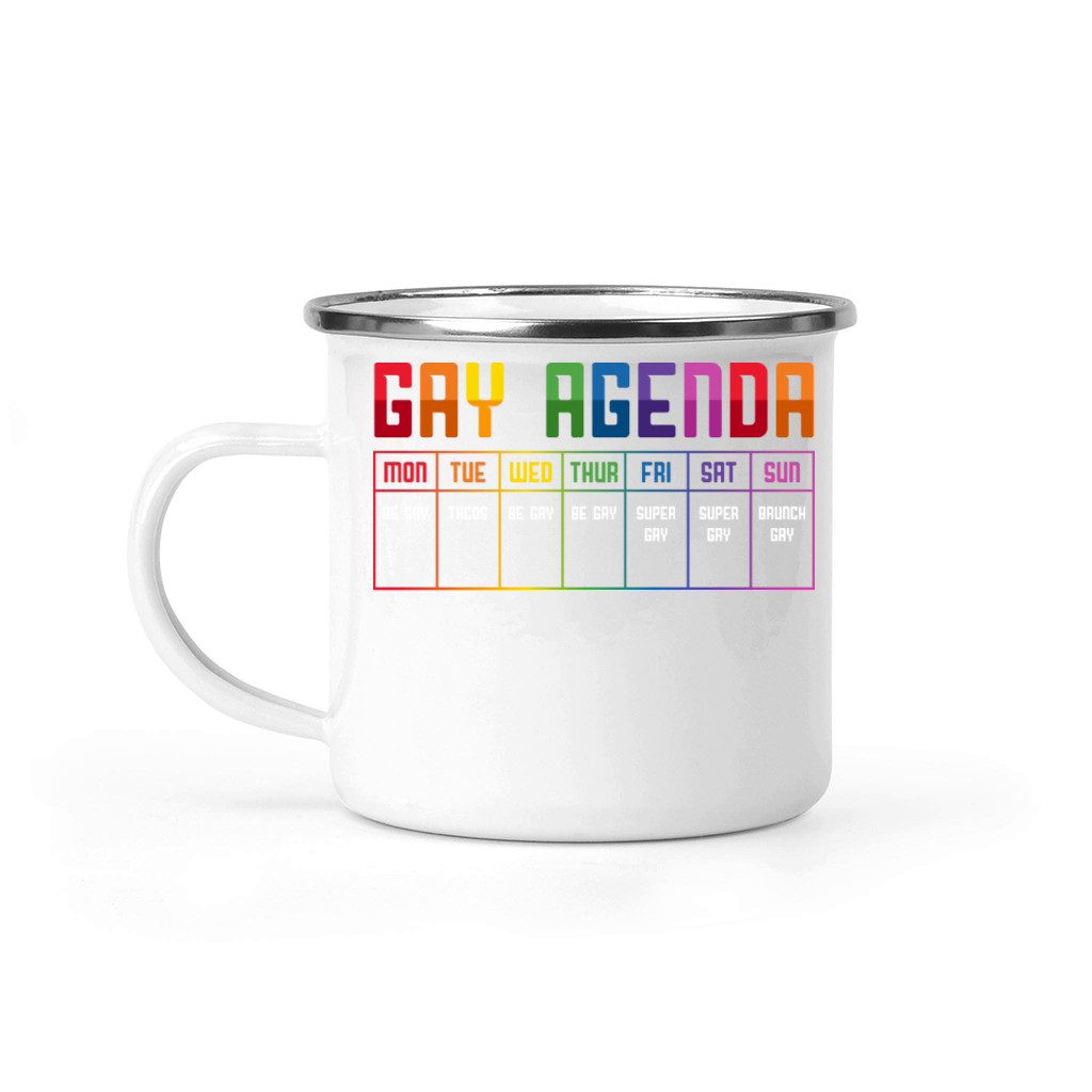 LGBT Gay Agenda Transgender Lesbian Rainbow Gay Camping Mug