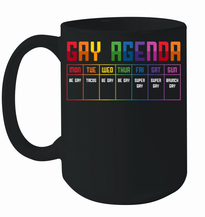 LGBT Gay Agenda Transgender Lesbian Rainbow Gay Ceramic Mug