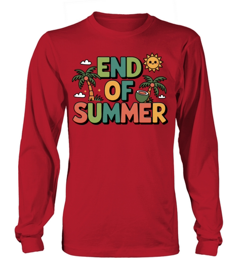 End of Summer vintage retro style tropical design Long sleeved Unisex