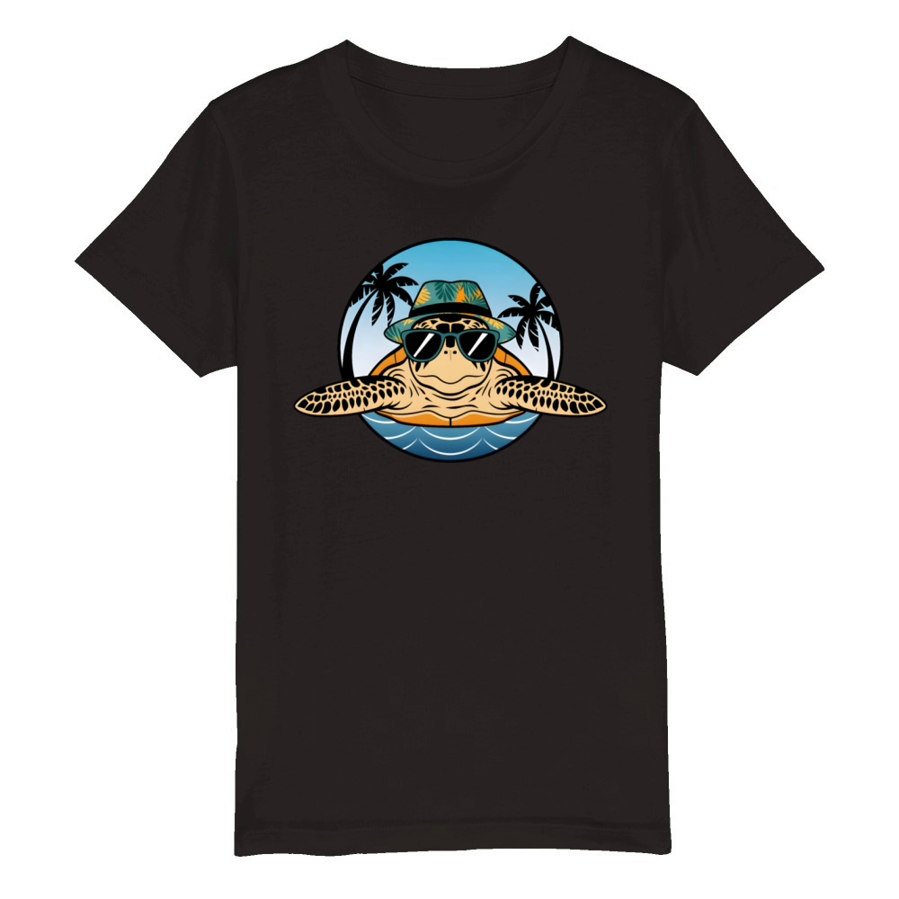 cool style sea turtle Organic Kids Crewneck T-shirt