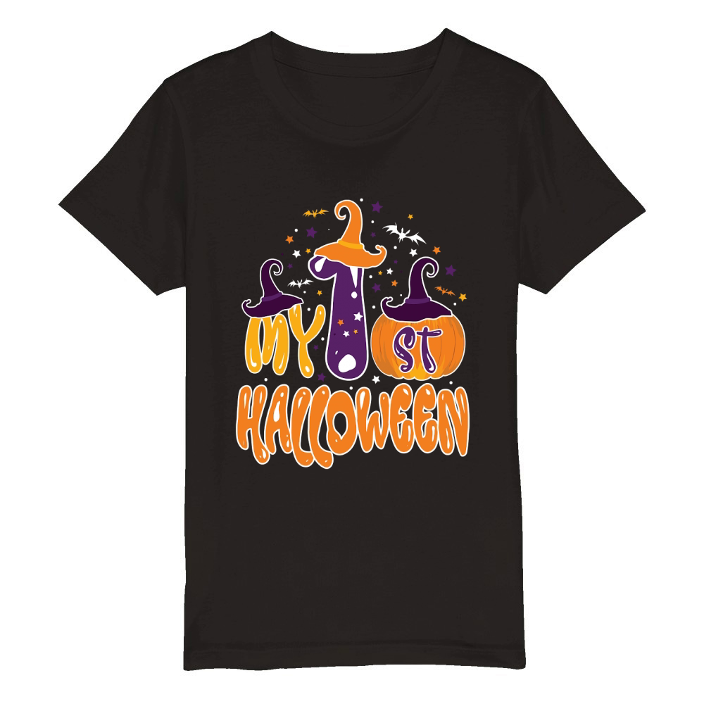 My 1st halloween 02 Organic Kids Crewneck T-shirt
