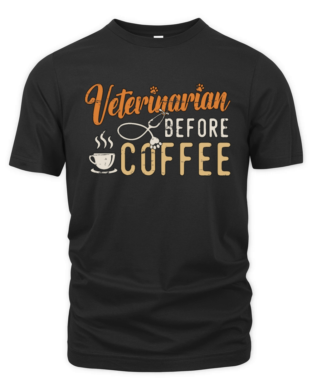 Veterinarian Before Coffee Vet Clinic Coffee Lover Organic Unisex T-shirt