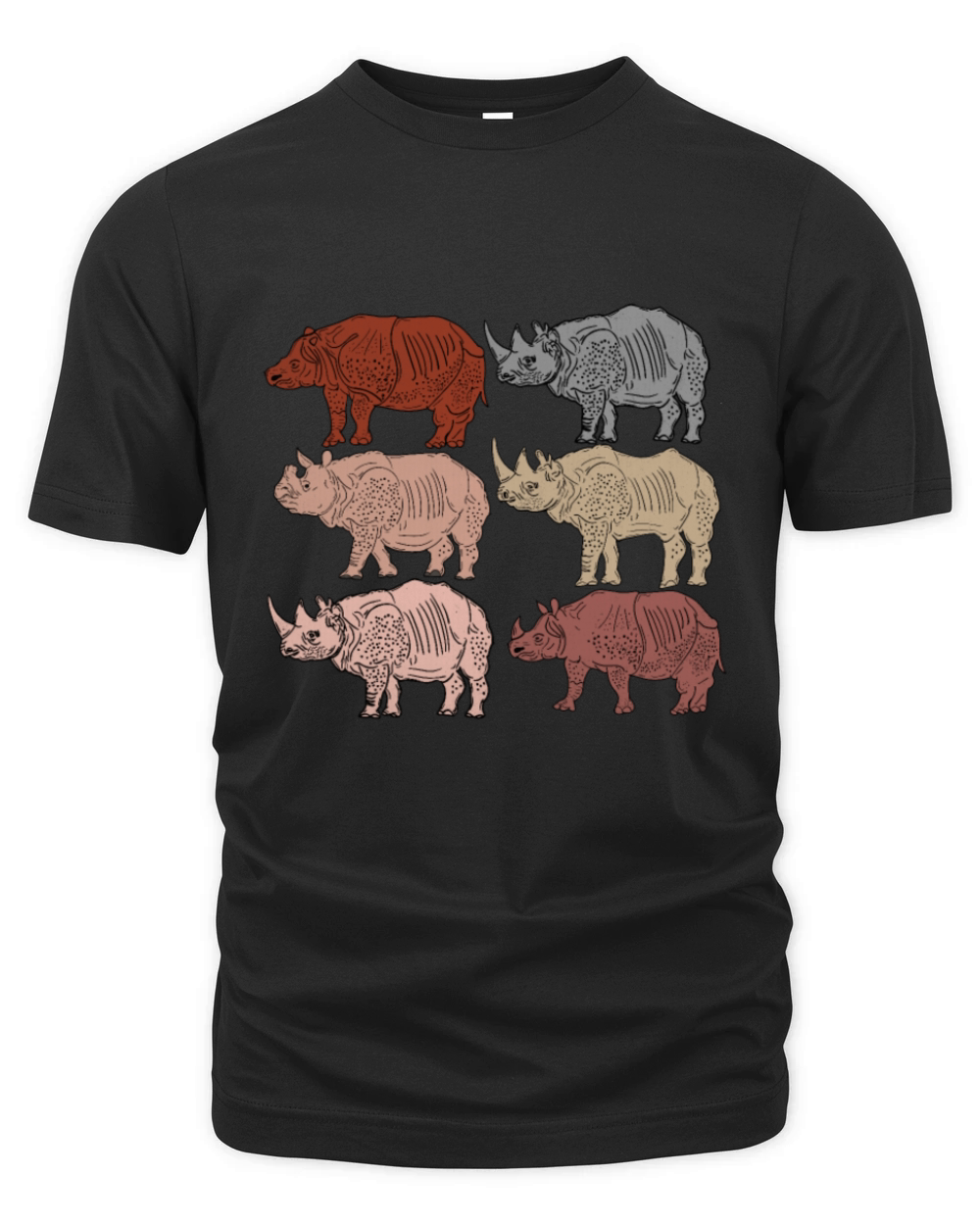 Vintage Rhino Lover Kids Zoology Retro Rhinoceros Organic Unisex T-shirt