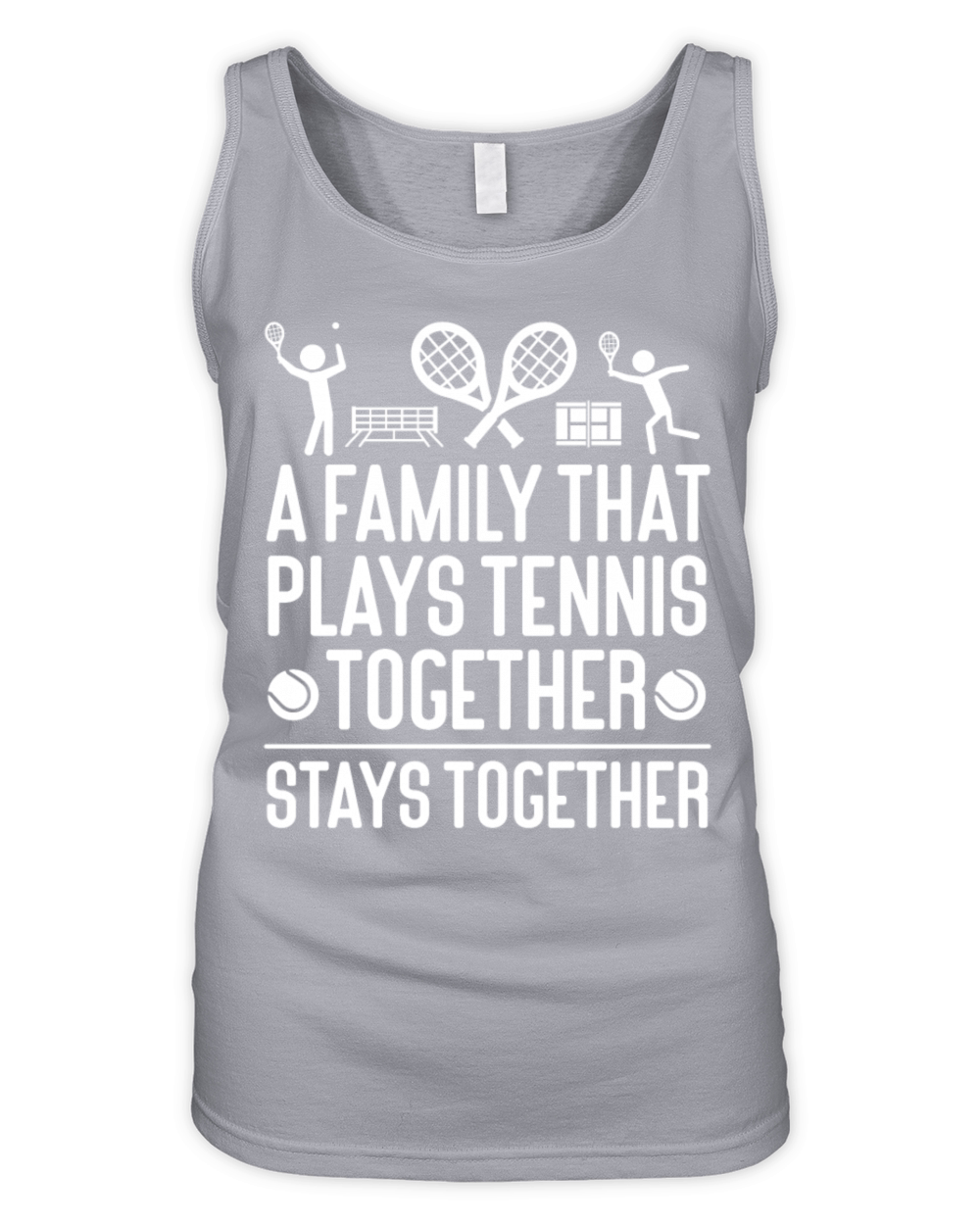 Funny Tennis Player Racket Family Organic Women's Tank Top